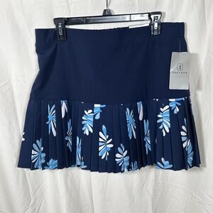 NWT PGA TOUR Womans Golf Skort Pleated Floral Hem Athletics Skirt Size Large